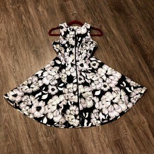 Bar III sleeveless zip front floral dress